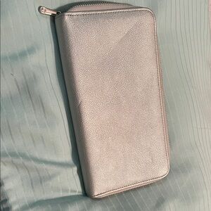 Charming Charlie Metallic Wallet with Zipper